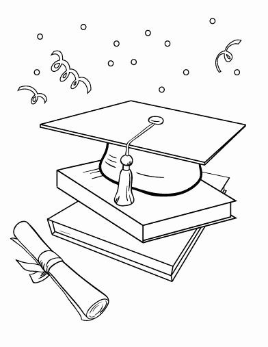 39 Proud Graduation Cap and Gown Coloring Pages Printable 32