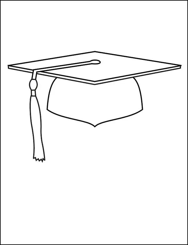 39 Proud Graduation Cap and Gown Coloring Pages Printable 33