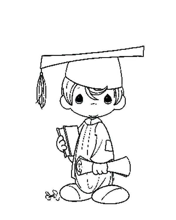 39 Proud Graduation Cap and Gown Coloring Pages Printable 34