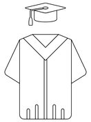 39 Proud Graduation Cap and Gown Coloring Pages Printable 4