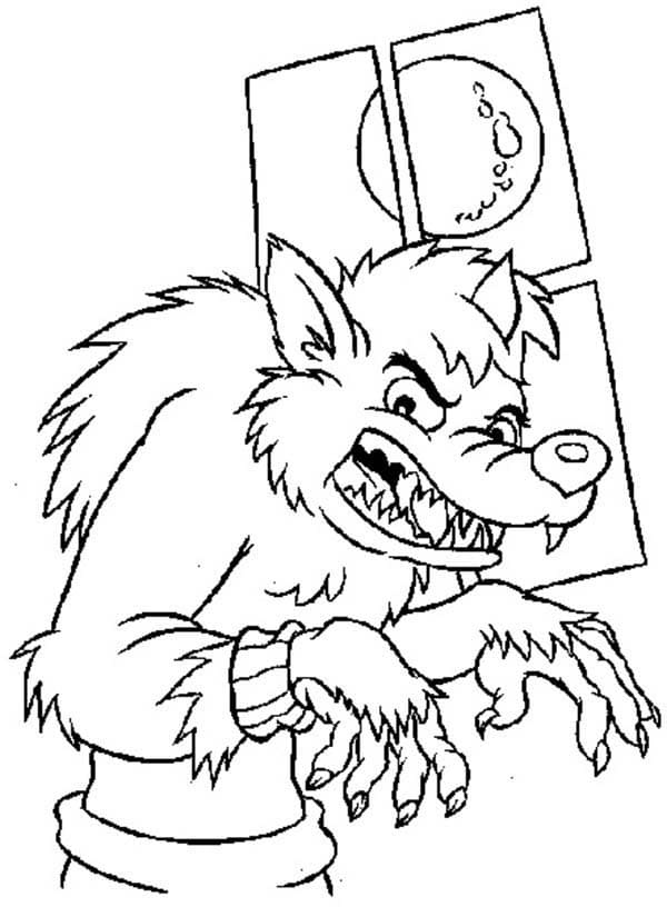 39 Spooky Werewolf Coloring Pages Printable 10