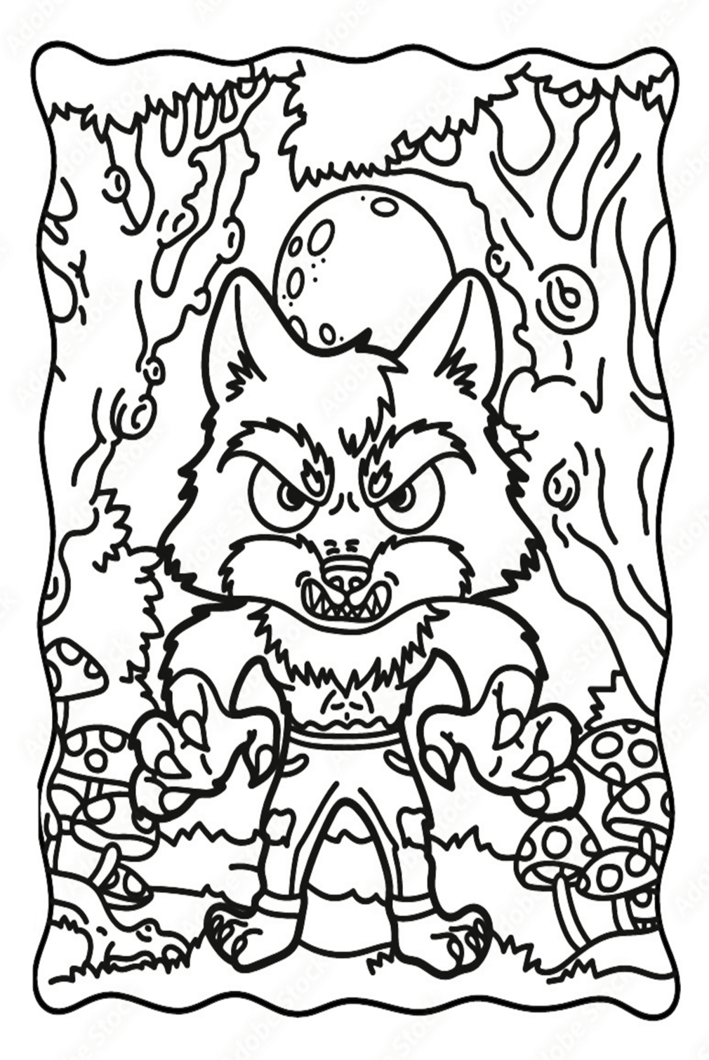 39 Spooky Werewolf Coloring Pages Printable 14