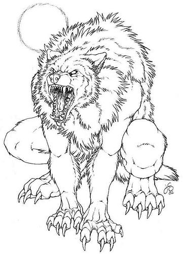 39 Spooky Werewolf Coloring Pages Printable 16