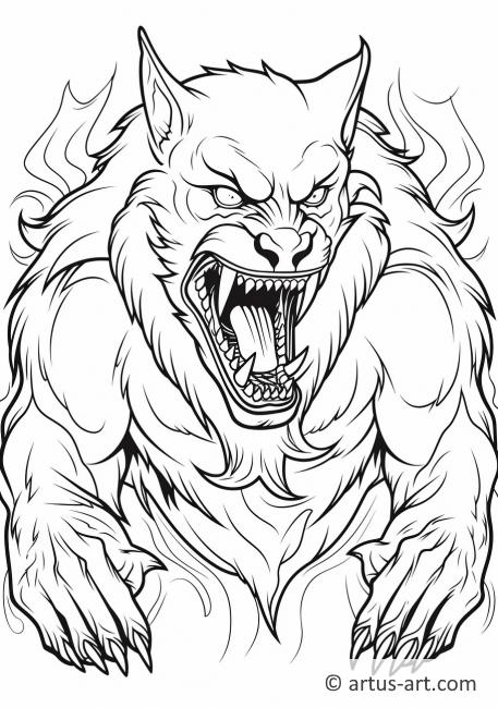 39 Spooky Werewolf Coloring Pages Printable 18