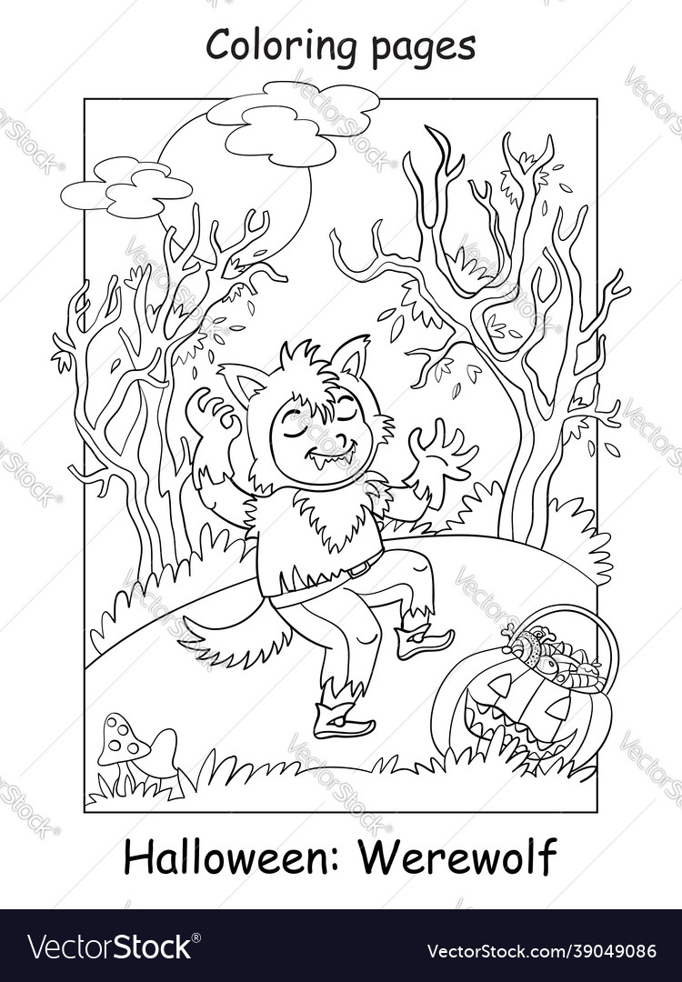 39 Spooky Werewolf Coloring Pages Printable 22