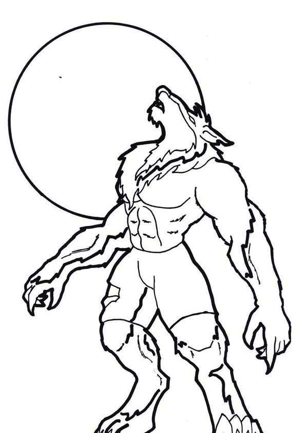 39 Spooky Werewolf Coloring Pages Printable 24