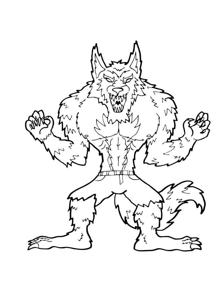 39 Spooky Werewolf Coloring Pages Printable 26