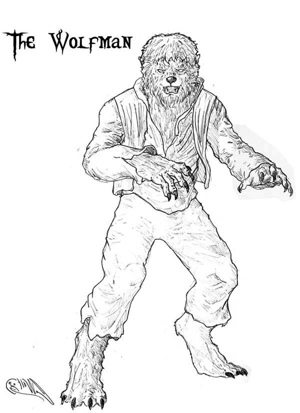 39 Spooky Werewolf Coloring Pages Printable 29