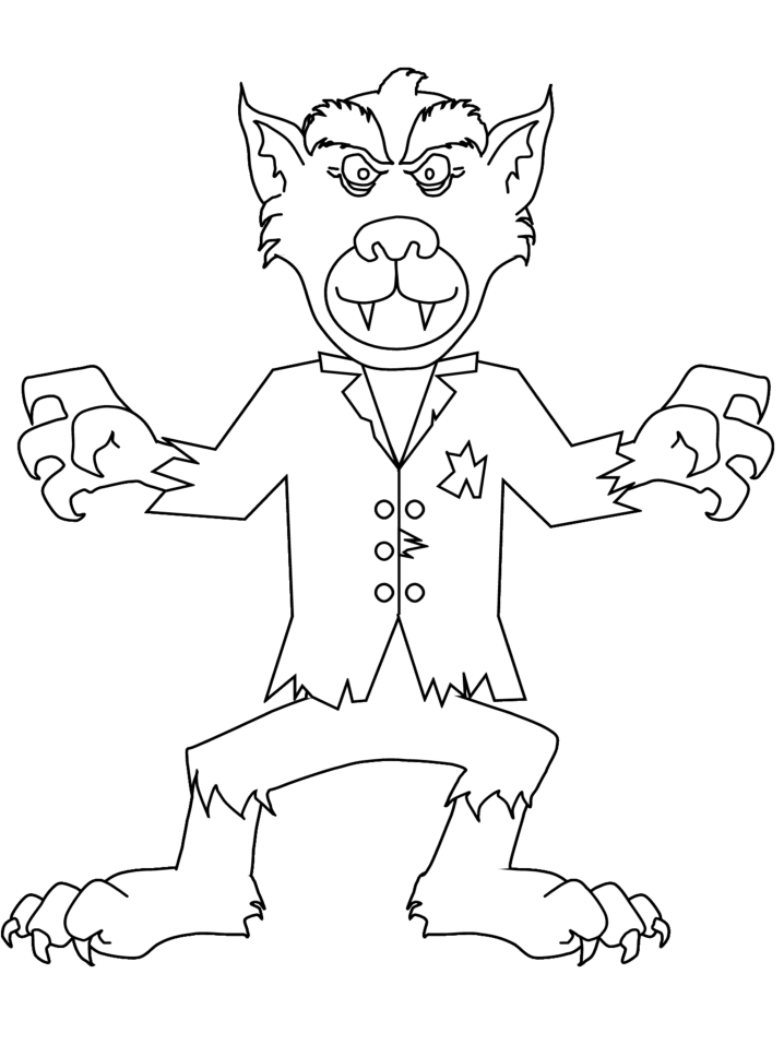 39 Spooky Werewolf Coloring Pages Printable 31