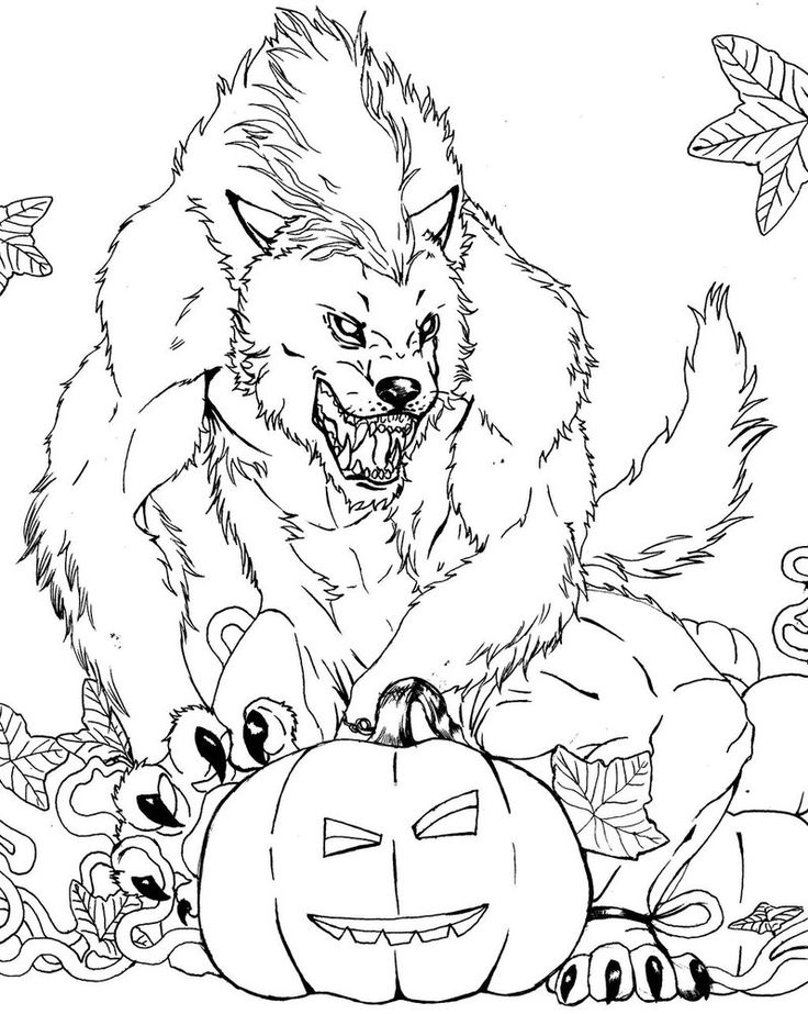 39 Spooky Werewolf Coloring Pages Printable 33