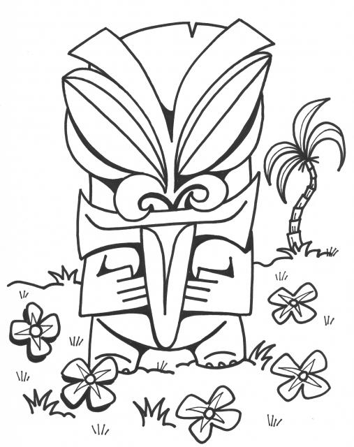 93 Tiki Coloring Pages Printable 100