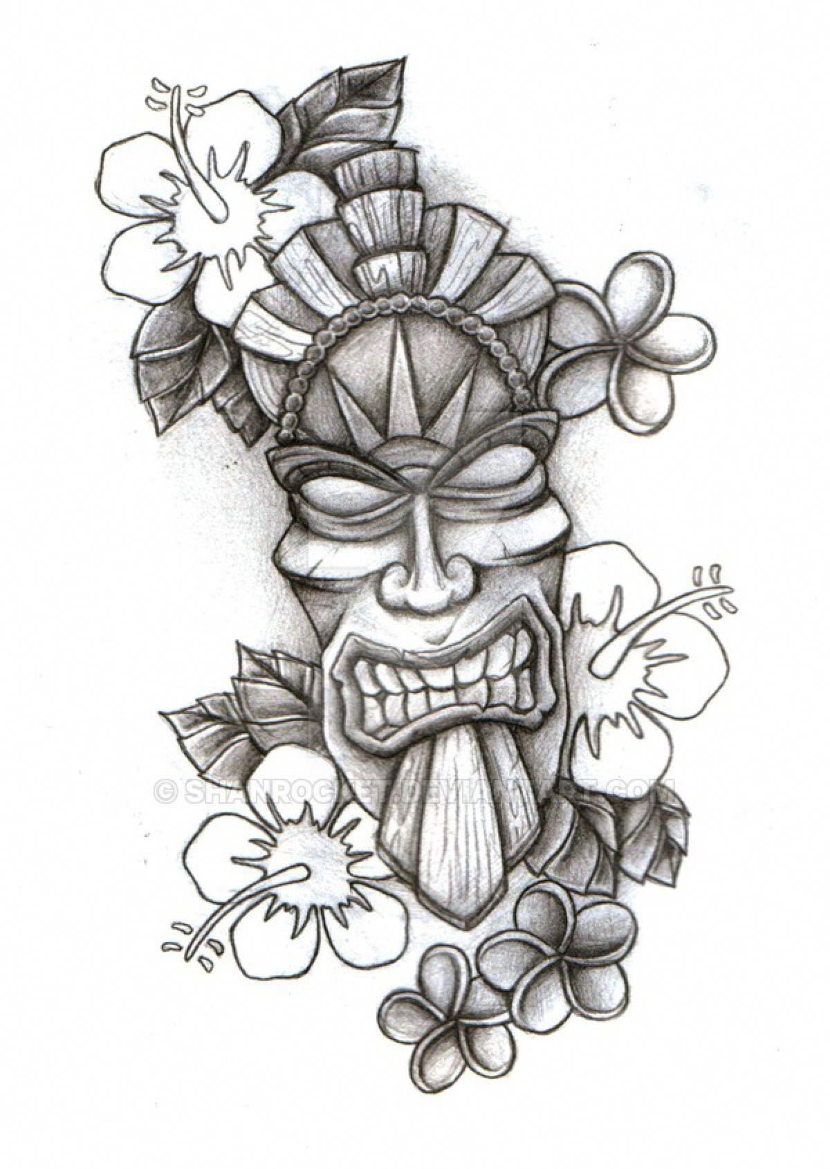 93 Tiki Coloring Pages Printable 16