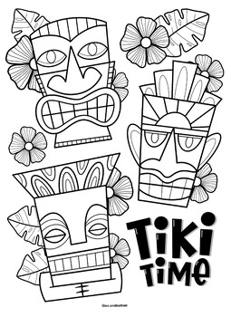 93 Tiki Coloring Pages Printable 27