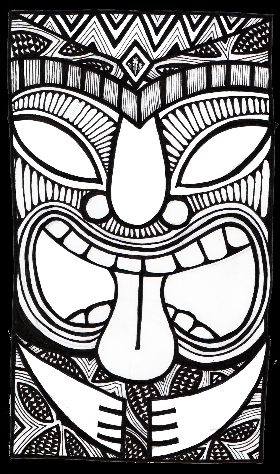 93 Tiki Coloring Pages Printable 31