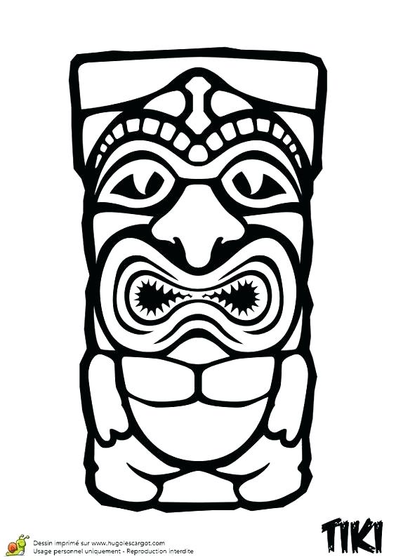 93 Tiki Coloring Pages Printable 32