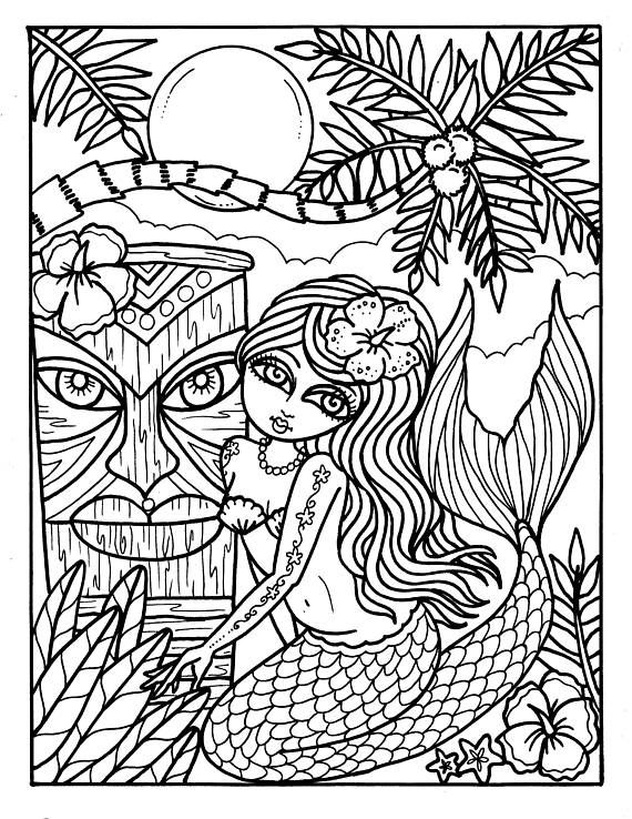 93 Tiki Coloring Pages Printable 36