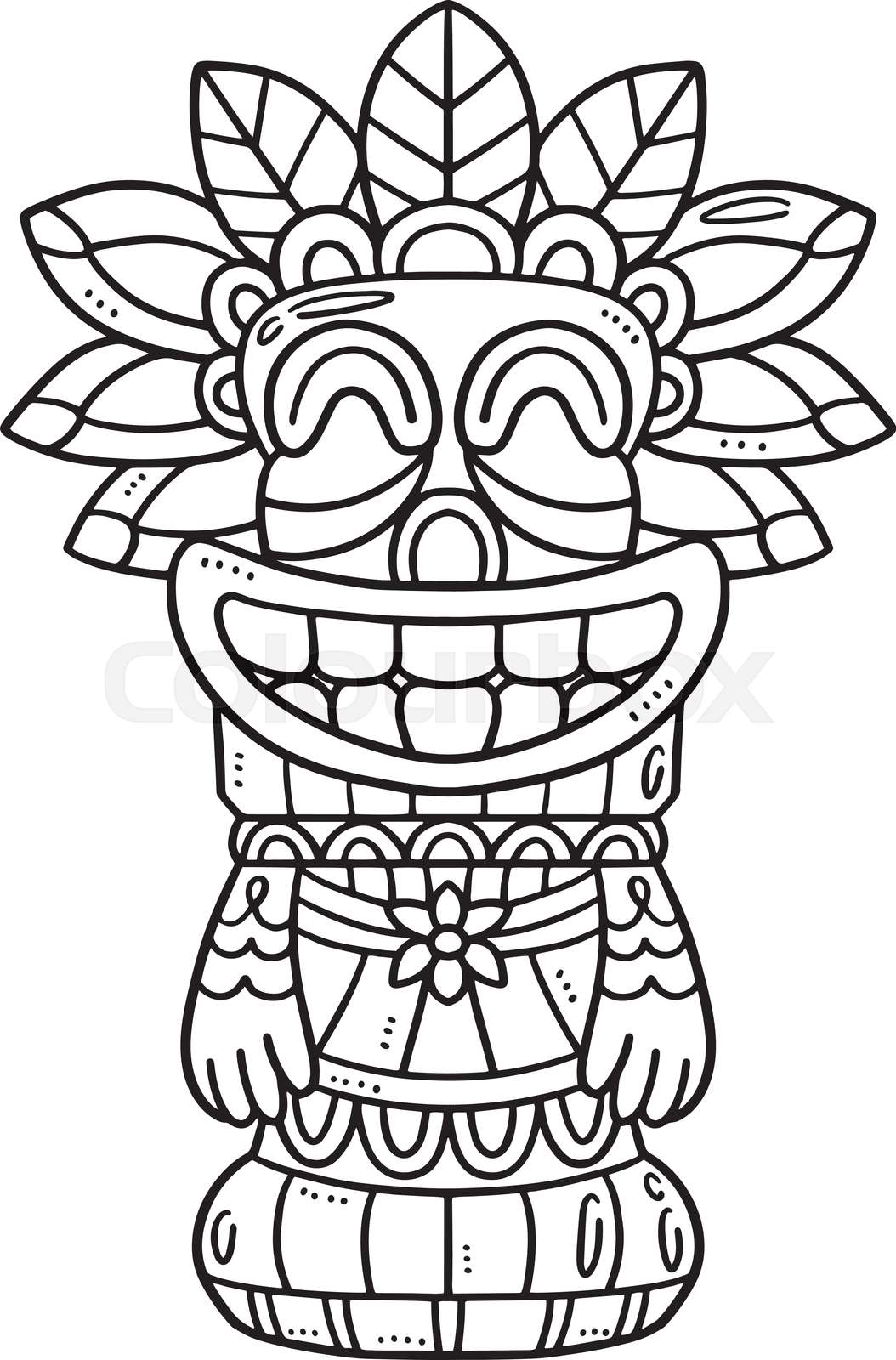 93 Tiki Coloring Pages Printable 48