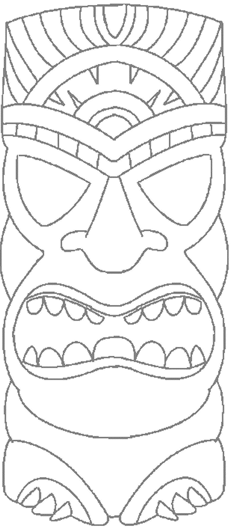 93 Tiki Coloring Pages Printable 57