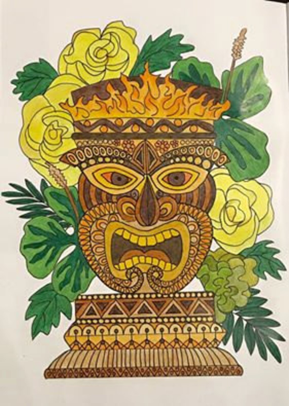 93 Tiki Coloring Pages Printable 65