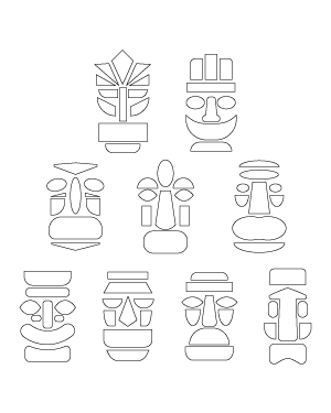 93 Tiki Coloring Pages Printable 69