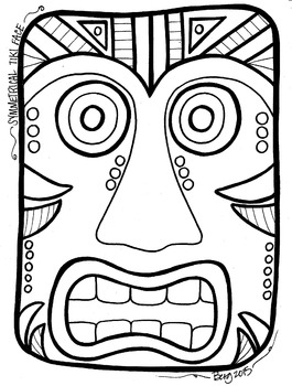 93 Tiki Coloring Pages Printable 7