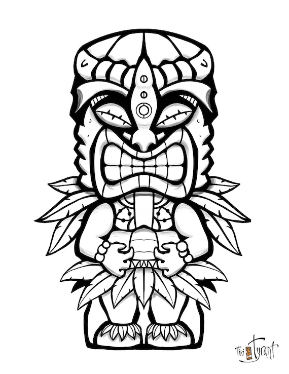 93 Tiki Coloring Pages Printable 72