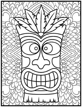 93 Tiki Coloring Pages Printable 75