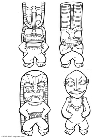 93 Tiki Coloring Pages Printable 77