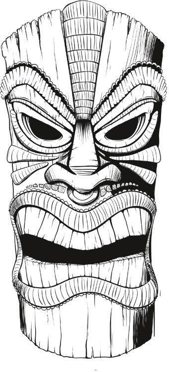 93 Tiki Coloring Pages Printable 90