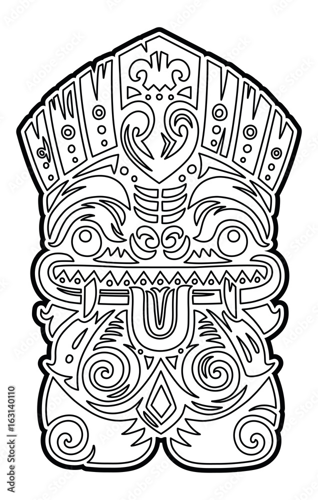 93 Tiki Coloring Pages Printable 96