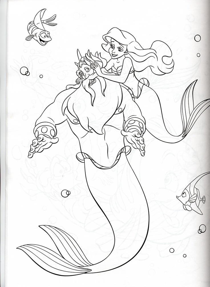 94 King Triton Coloring Page Printable 1