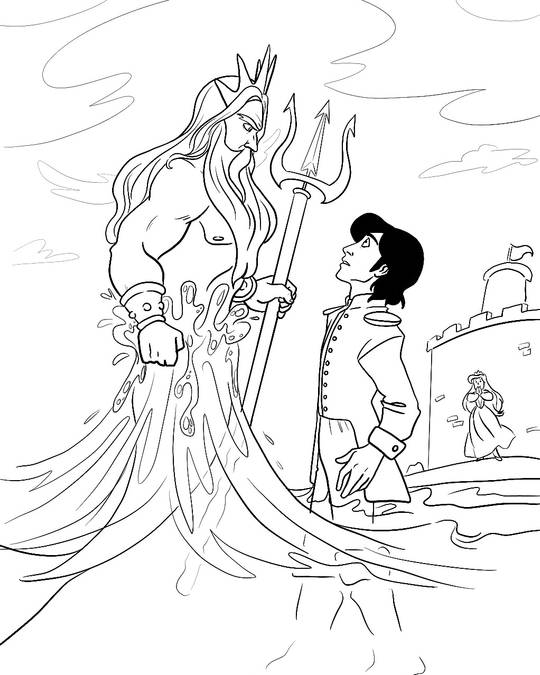 94 King Triton Coloring Page Printable 11