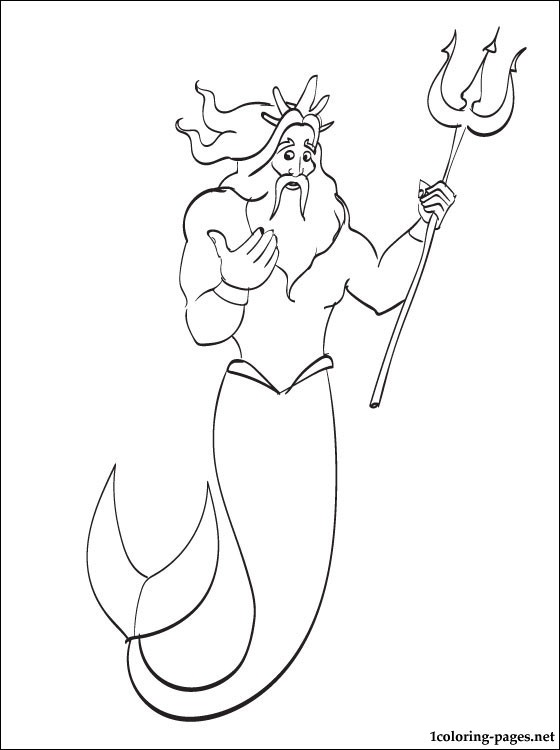 94 King Triton Coloring Page Printable 25