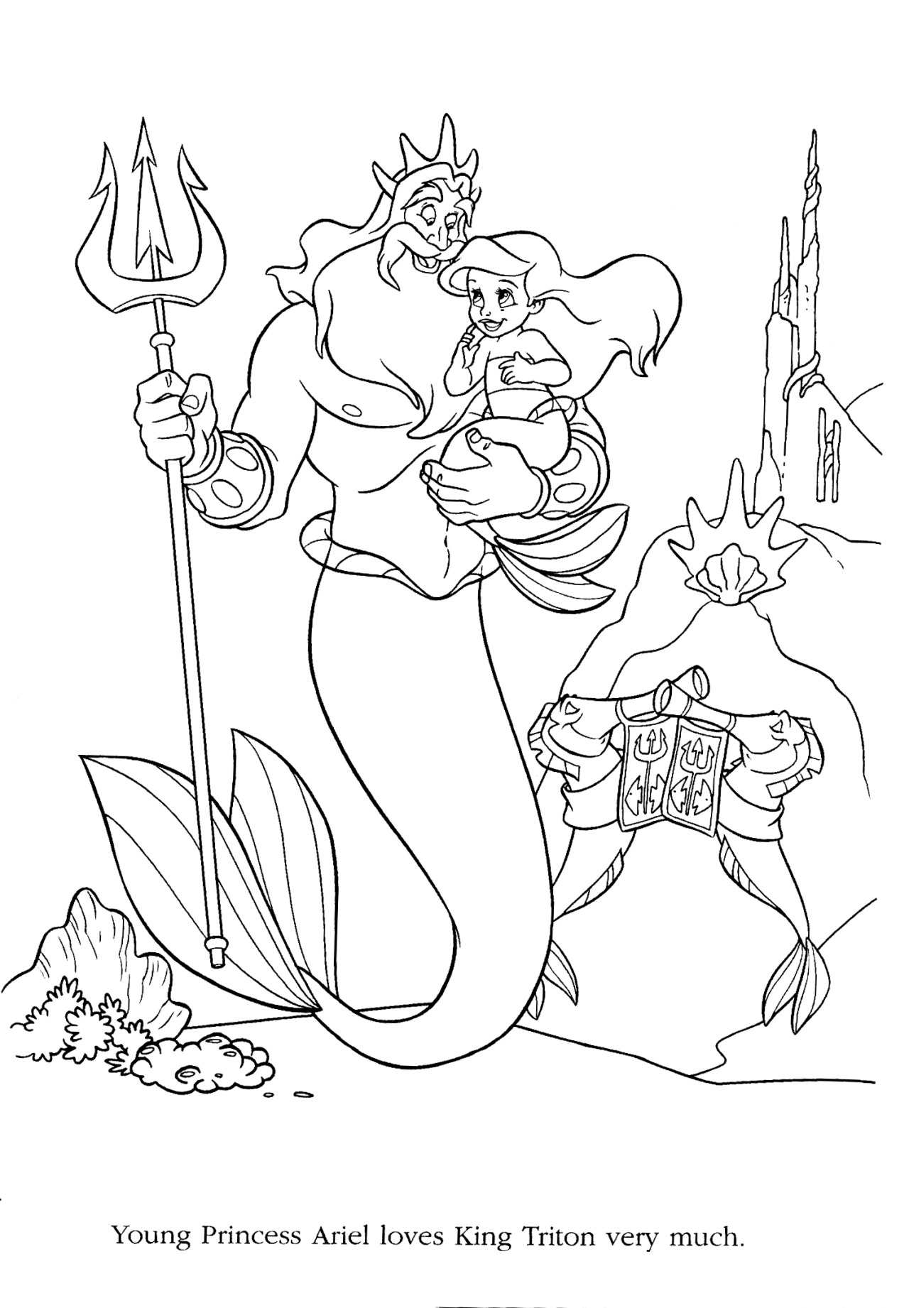 94 King Triton Coloring Page Printable 27