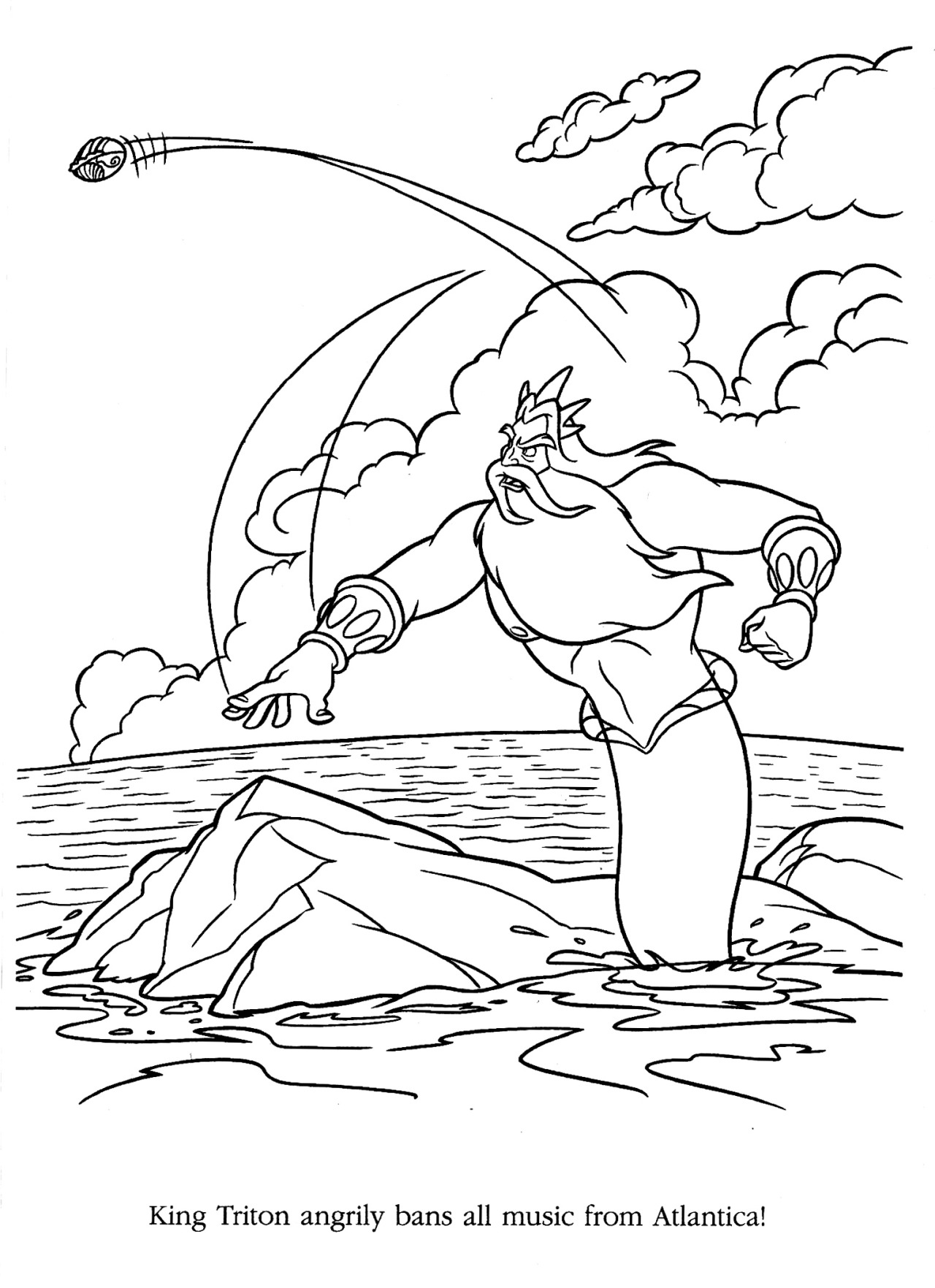 94 King Triton Coloring Page Printable 28