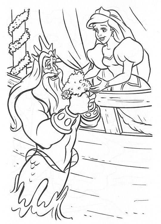 94 King Triton Coloring Page Printable 30