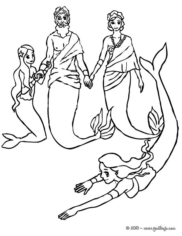 94 King Triton Coloring Page Printable 33