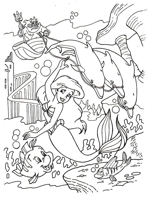 94 King Triton Coloring Page Printable 34