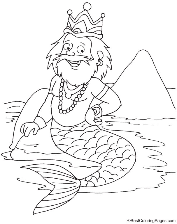 94 King Triton Coloring Page Printable 35