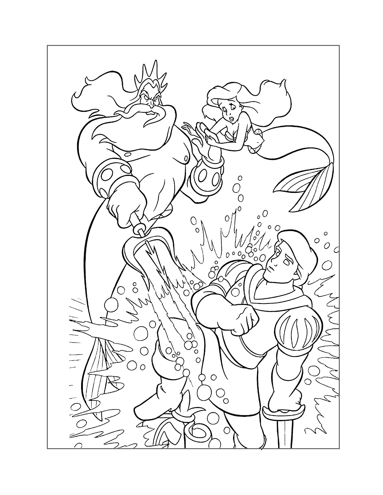 94 King Triton Coloring Page Printable 37