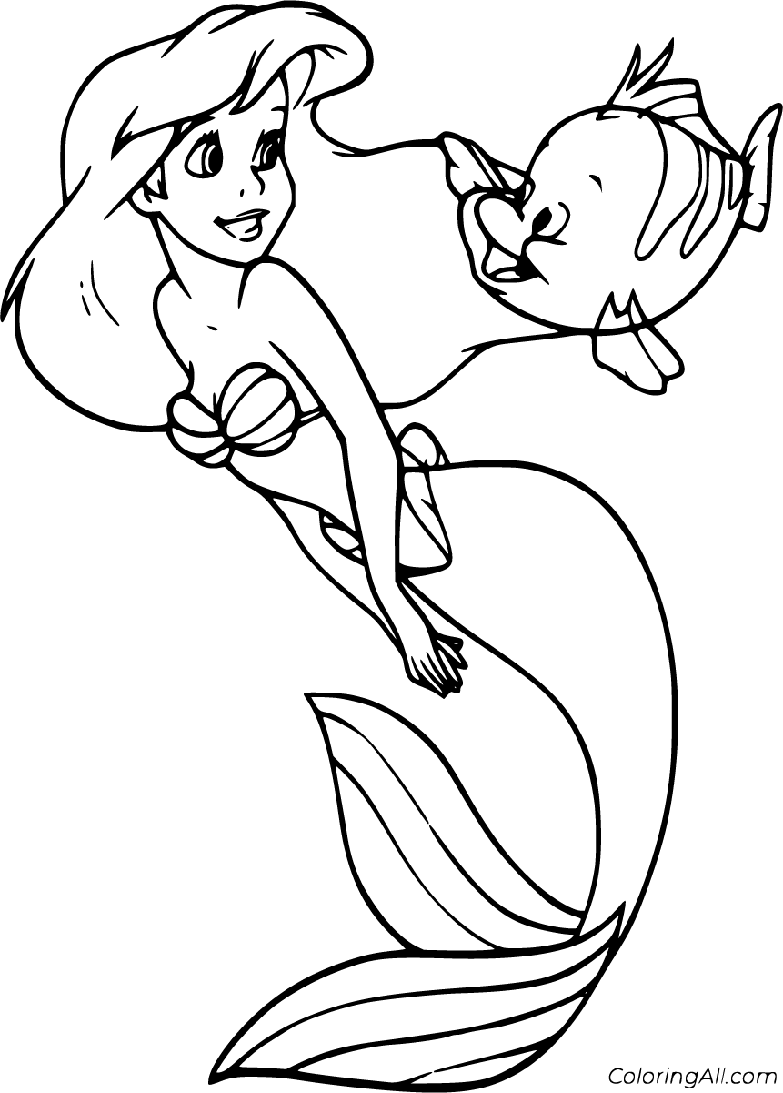 94 King Triton Coloring Page Printable 41