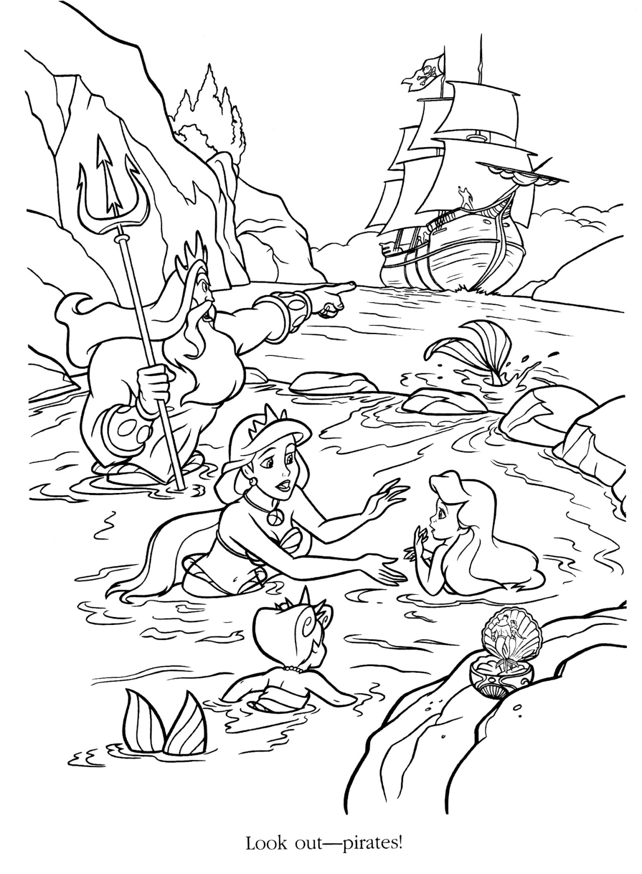 94 King Triton Coloring Page Printable 5