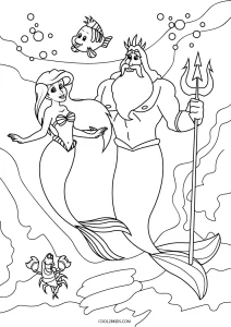 94 King Triton Coloring Page Printable 50