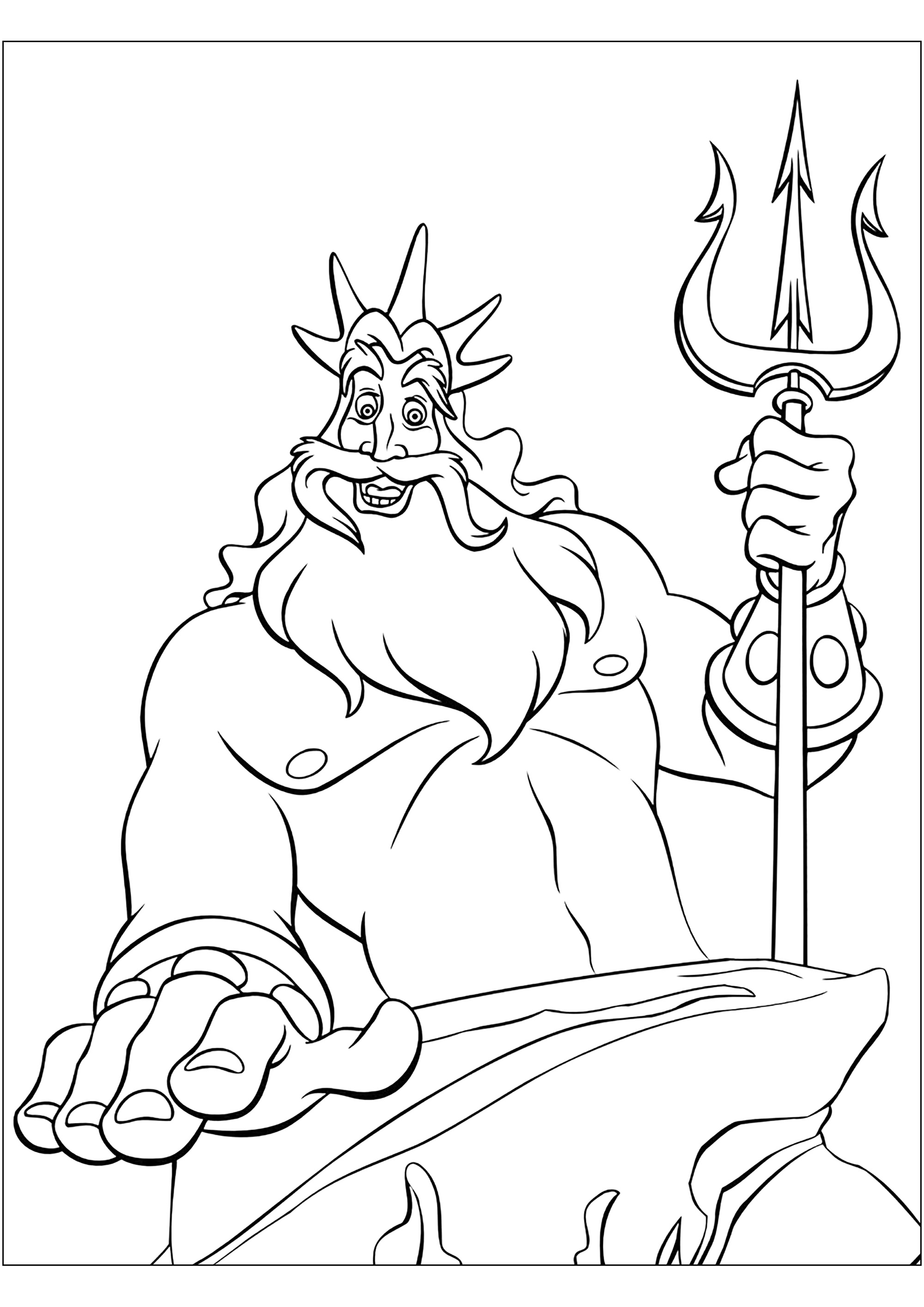 94 King Triton Coloring Page Printable 51