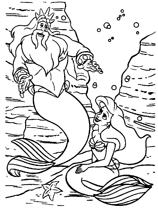 94 King Triton Coloring Page Printable 6