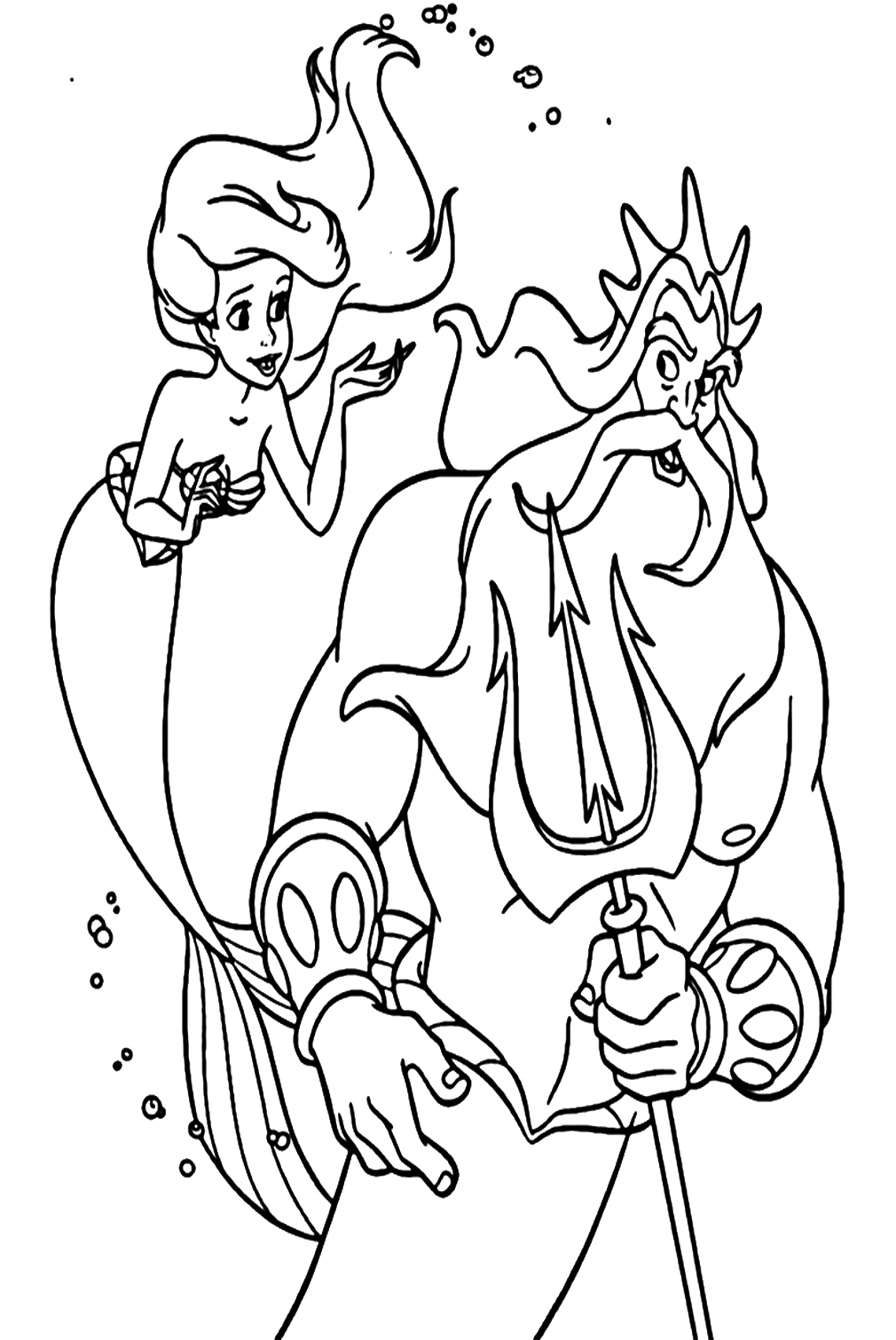 94 King Triton Coloring Page Printable 61