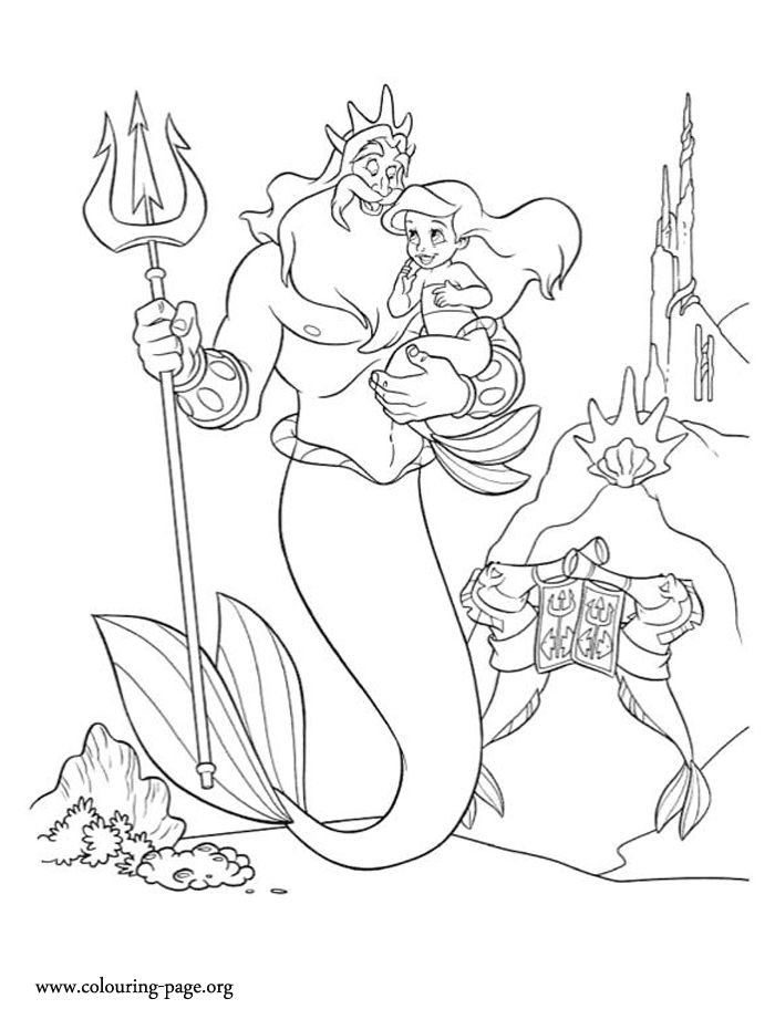 94 King Triton Coloring Page Printable 65