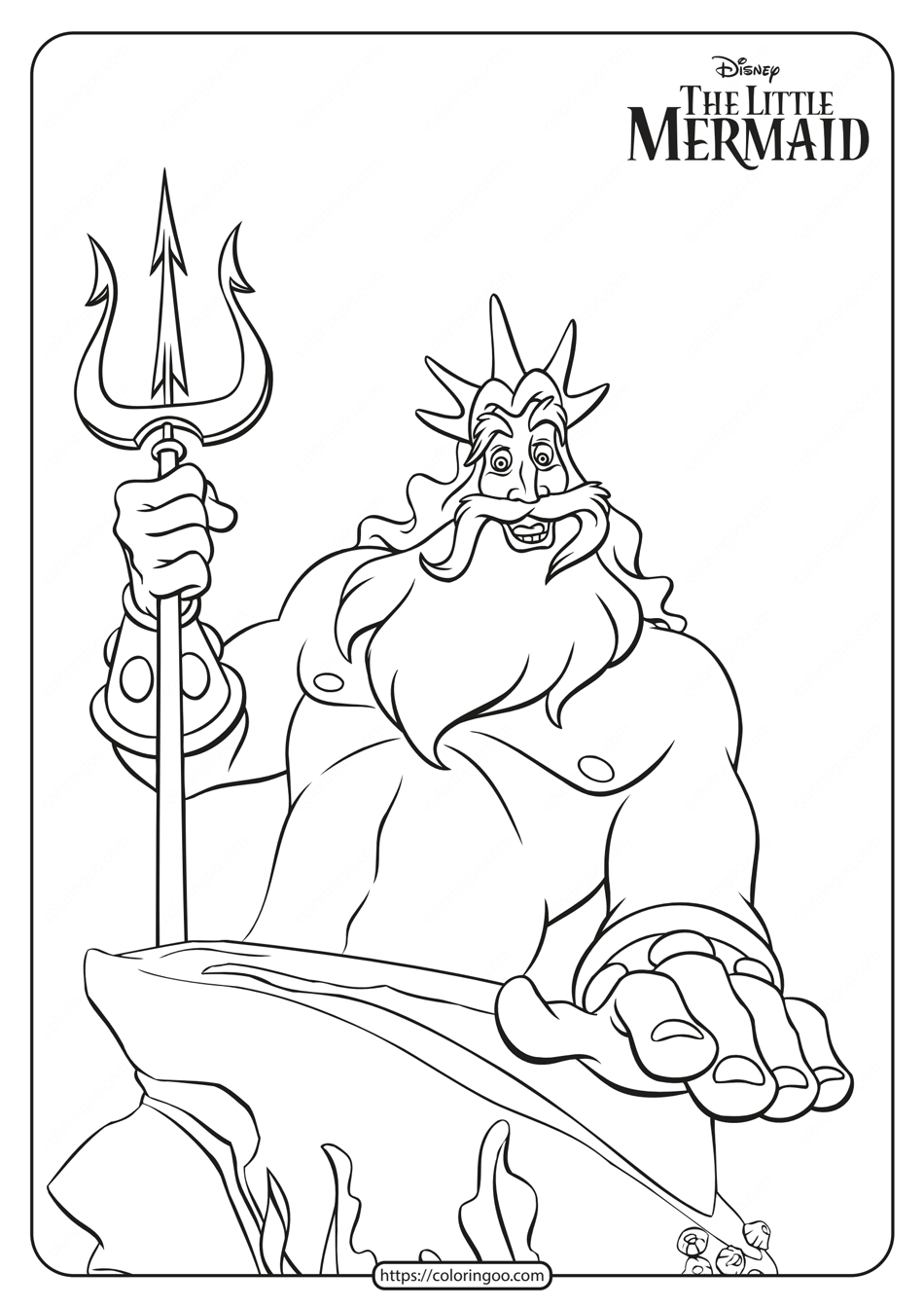 94 King Triton Coloring Page Printable 73