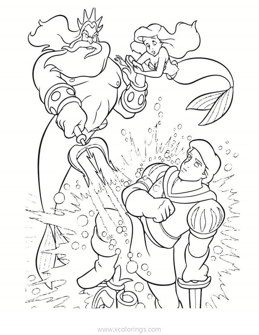 94 King Triton Coloring Page Printable 8