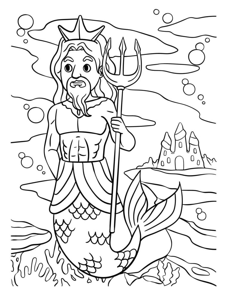 94 King Triton Coloring Page Printable 82